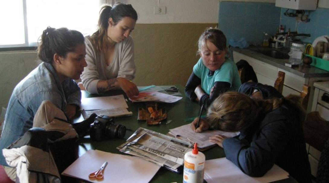 A group of volunteers in Patagonia