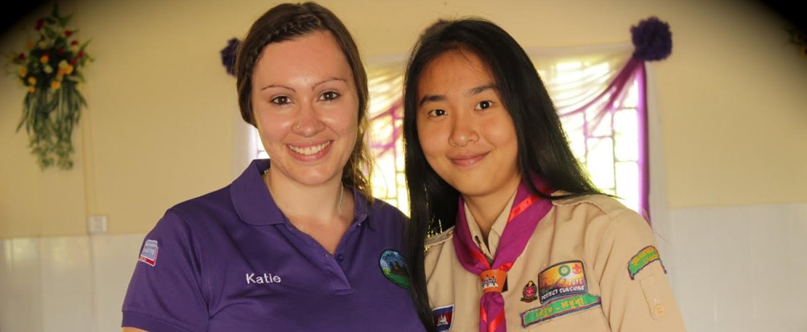 Anglia girl guides in Cambodia