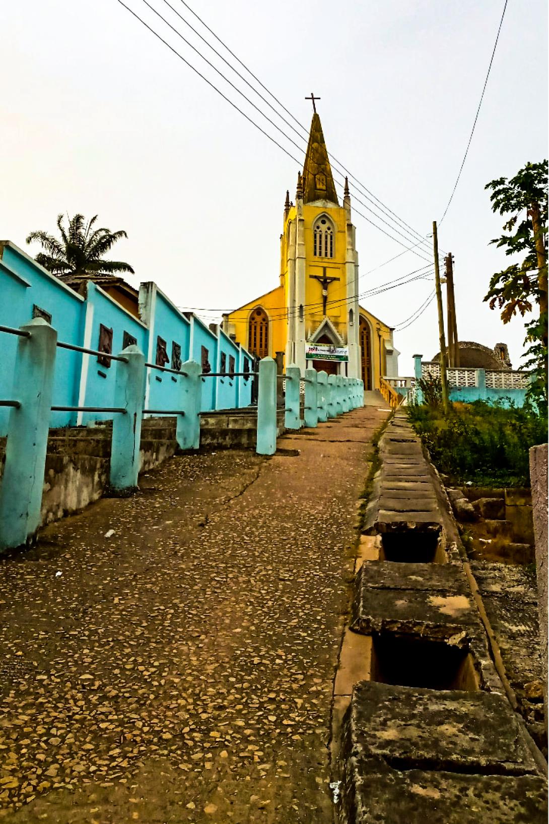 Church on a hill in Cape Coast, Ghana