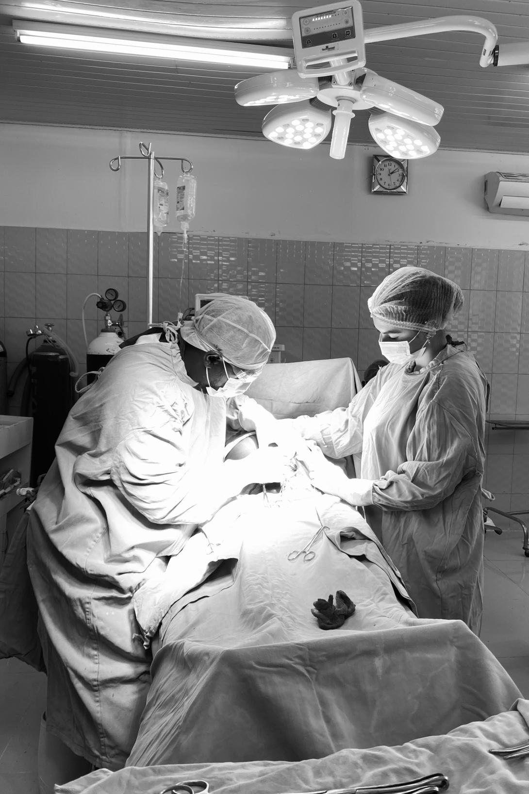 Medical Intern doing practical work in a hospital