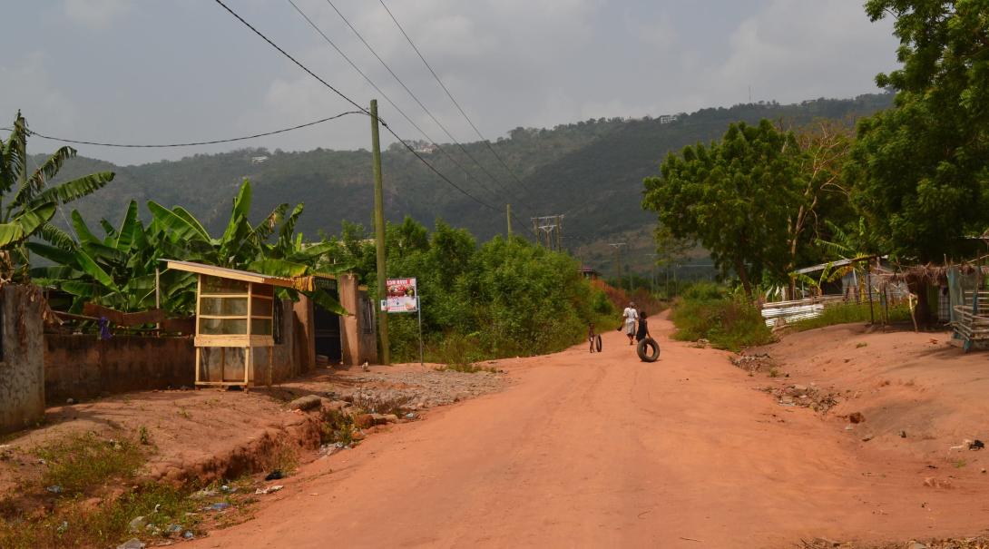A dirt road in Ghana
