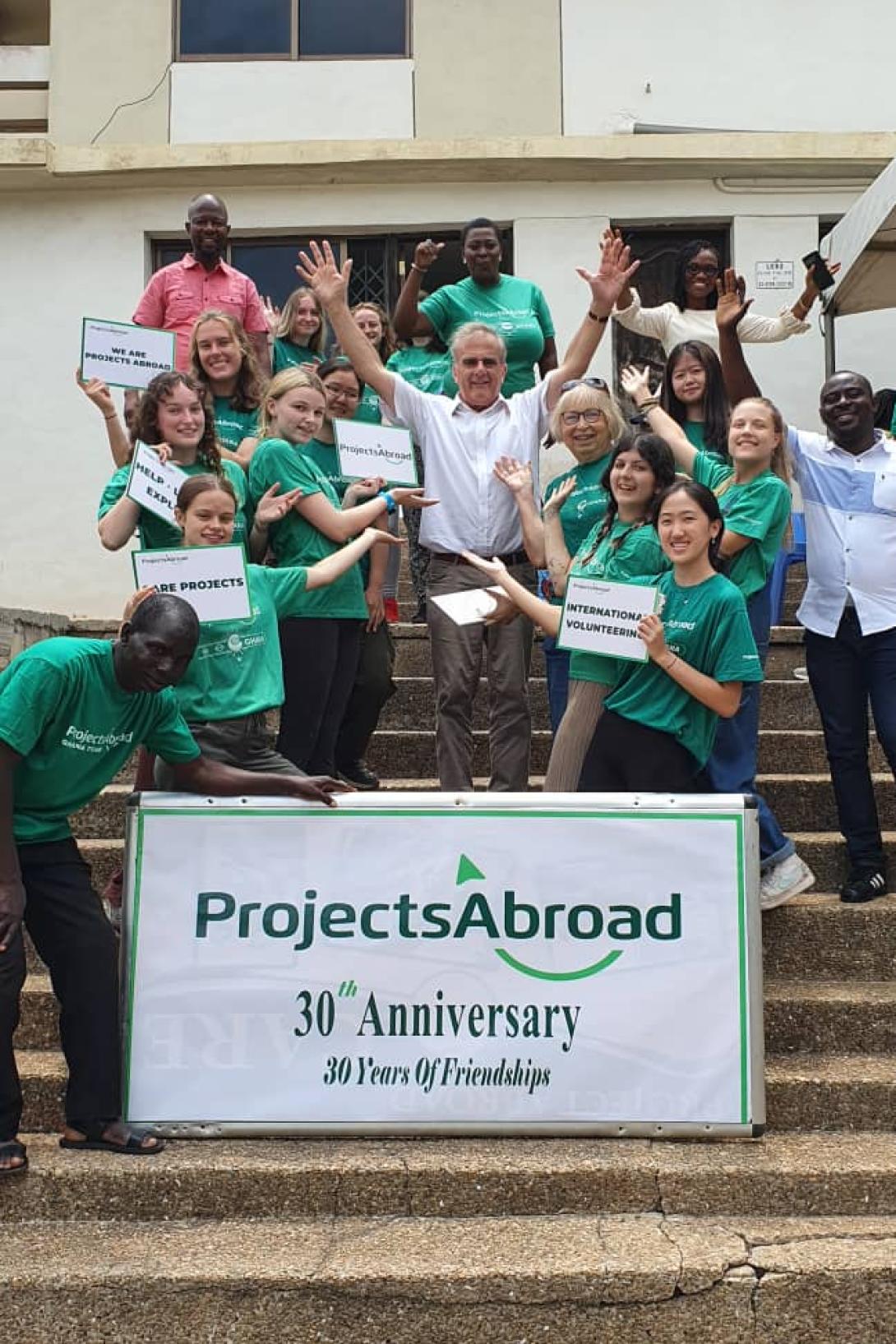 Peter Slowe celebrates Projects Abroad turning 30