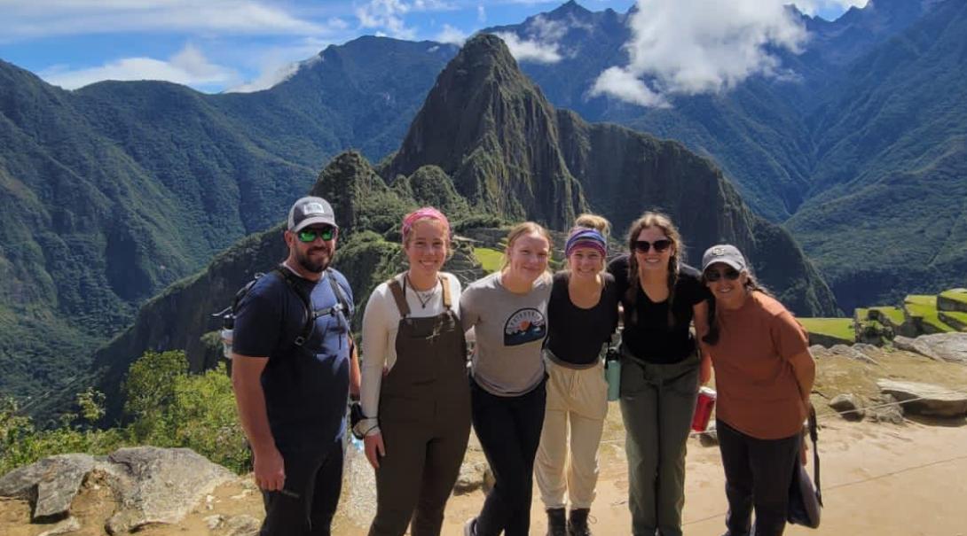 Gap Year volunteers at Machu Picchu, Peru