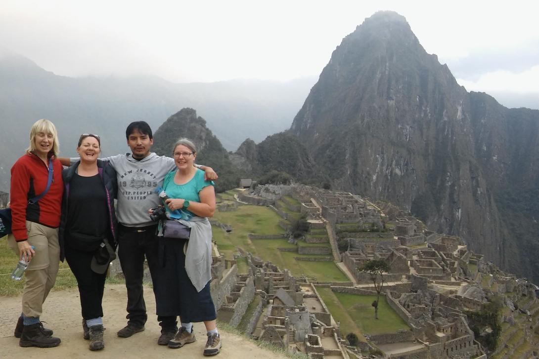 Projects Abroad older volunteers on a grown-up gap year at Machu Picchu