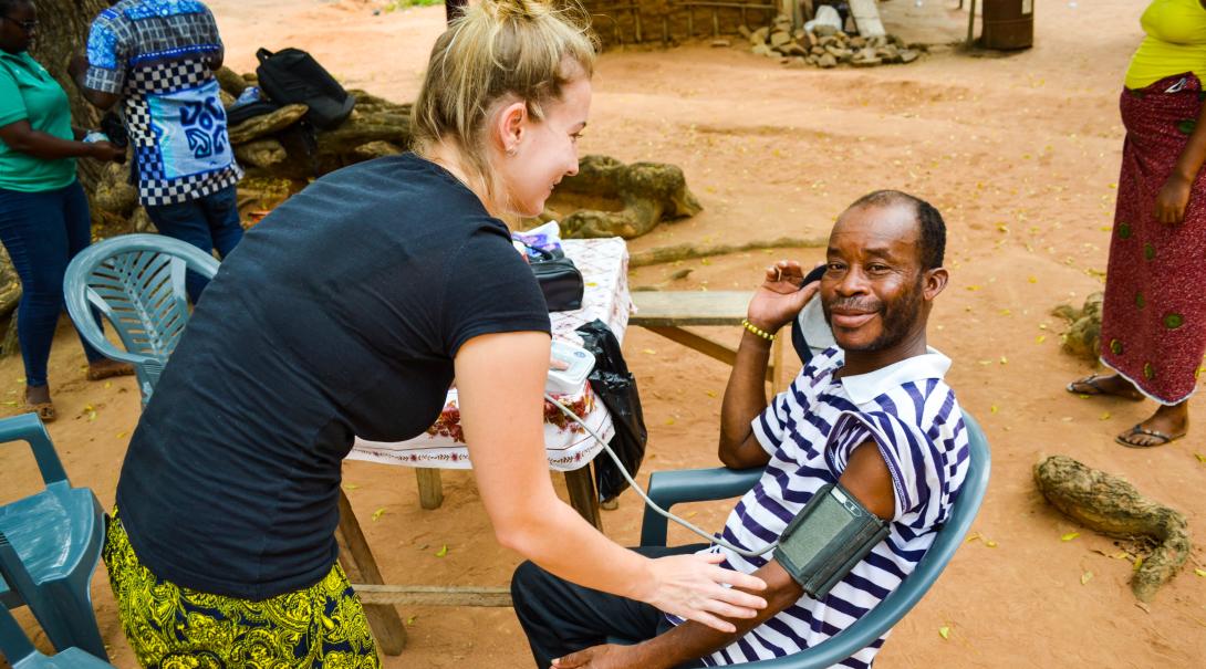Medical checkup on a placement abroad in Ghana