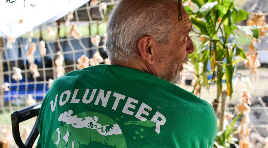 Older volunteer in Fiji