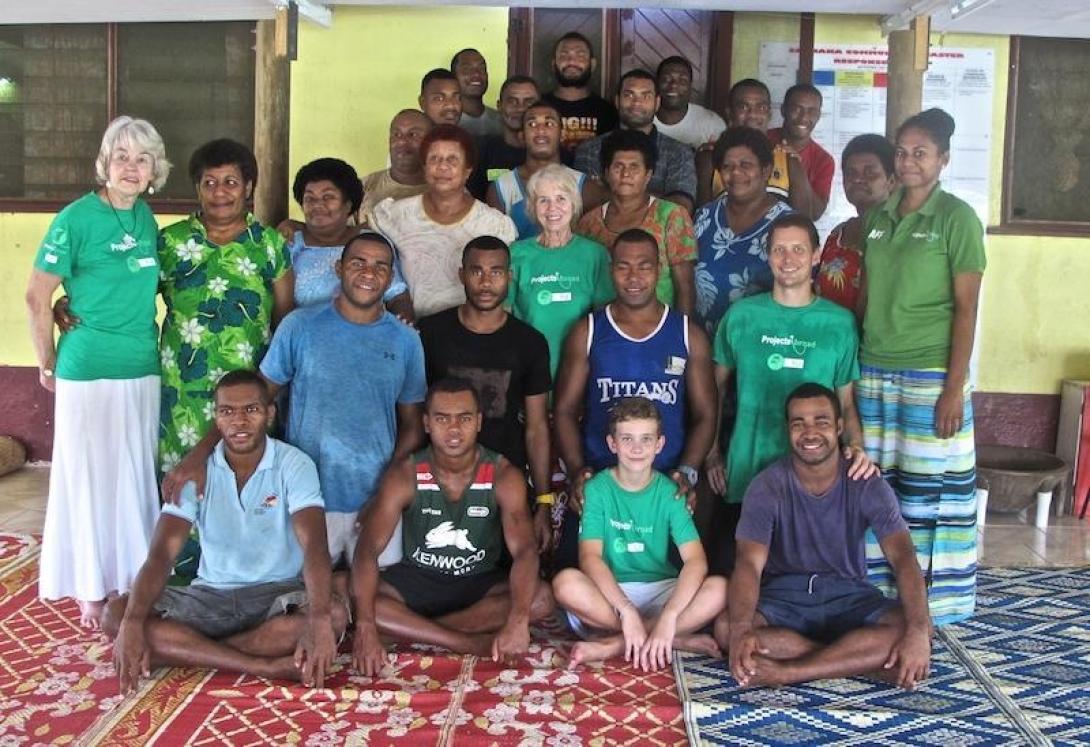 Older volunteers together on nutrition project in Fiji.