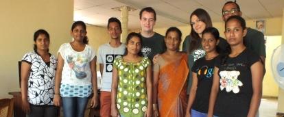 Projects Abroad interns at their business placement in Sri Lanka.