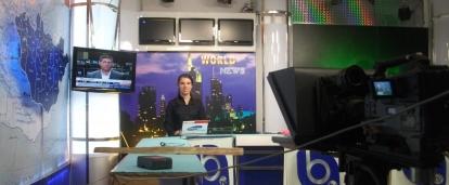 An intern gaining journalism work experience in Mongolia 