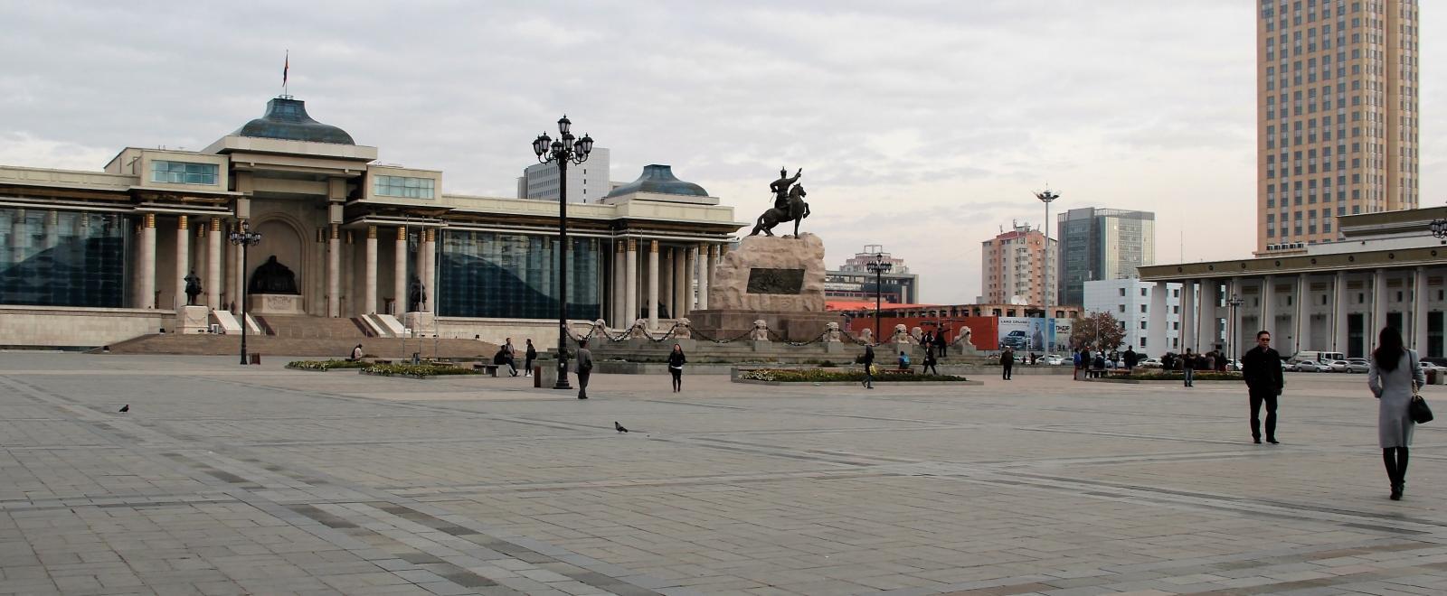 Parliament at Sukhbaatar Square, a site to visit during a Law internship in Mongolia.