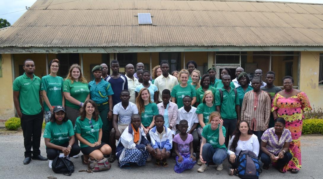 Projects Abroad interns team up with human rights professionals in Ghana to raise awareness of child trafficking by giving talks at local schools.