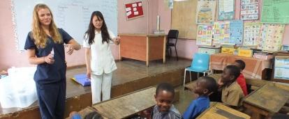 Two volunteers gain teaching work experience in Jamaica