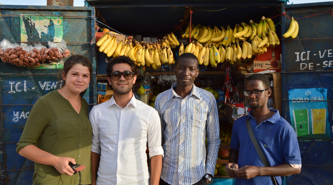 Voluntourists visit the small business they helped a local man build with the support of Projects Abroad.