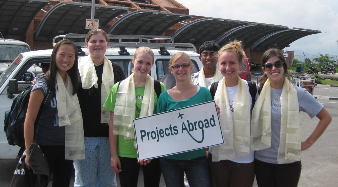Volunteers get picked up at the airport by Projects Abroad staff after arriving in Nepal