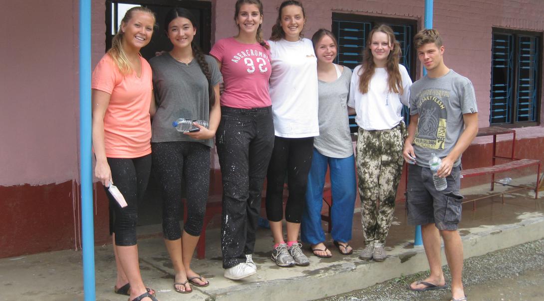 High School Special volunteers enjoying each other's company in Nepal
