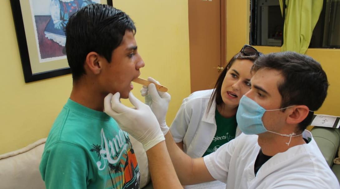 Public Health interns performing medical checkup