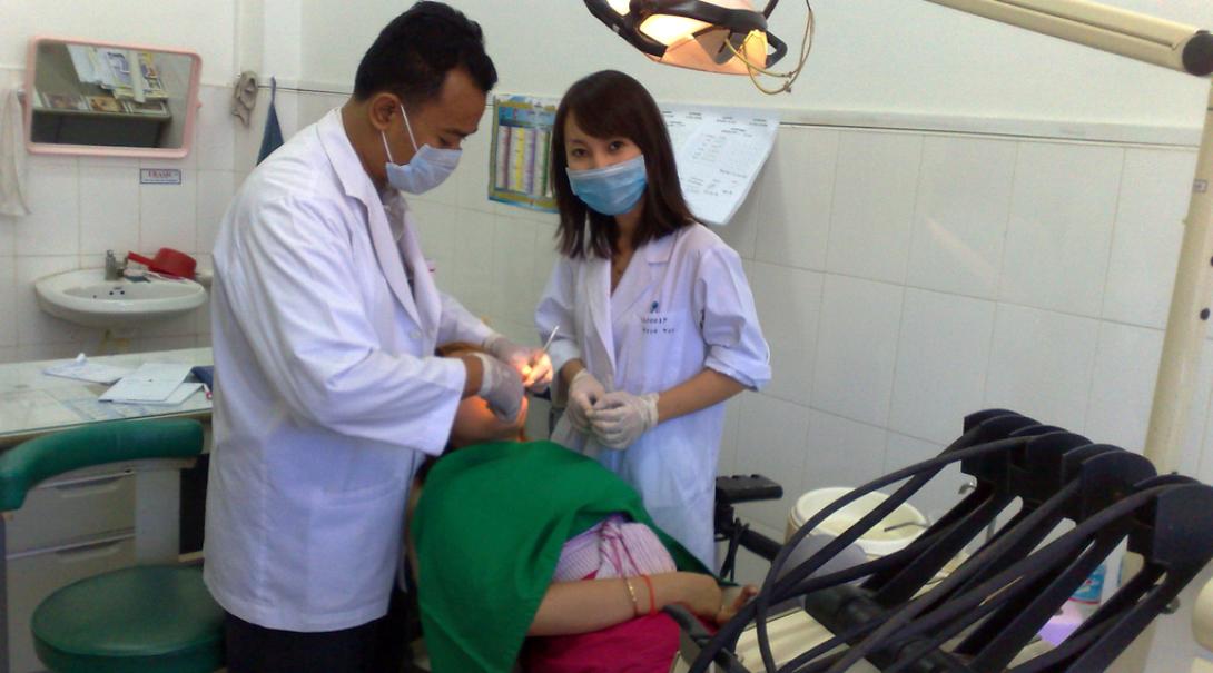 Observe medical procedures while interning in Cambodia
