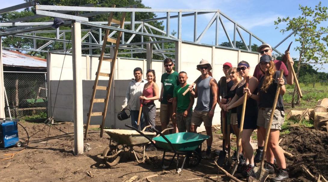 SmithCorp volunteers on building site project in Costa Rica